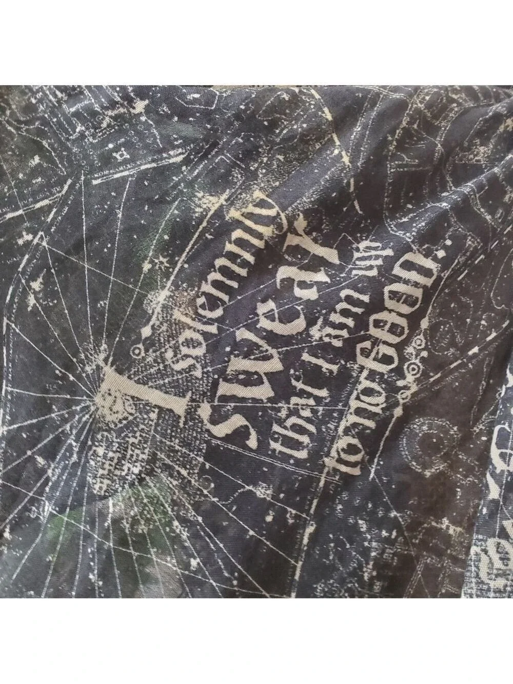 Harry Potter Infinity Scarf Marauders Map Black Gold